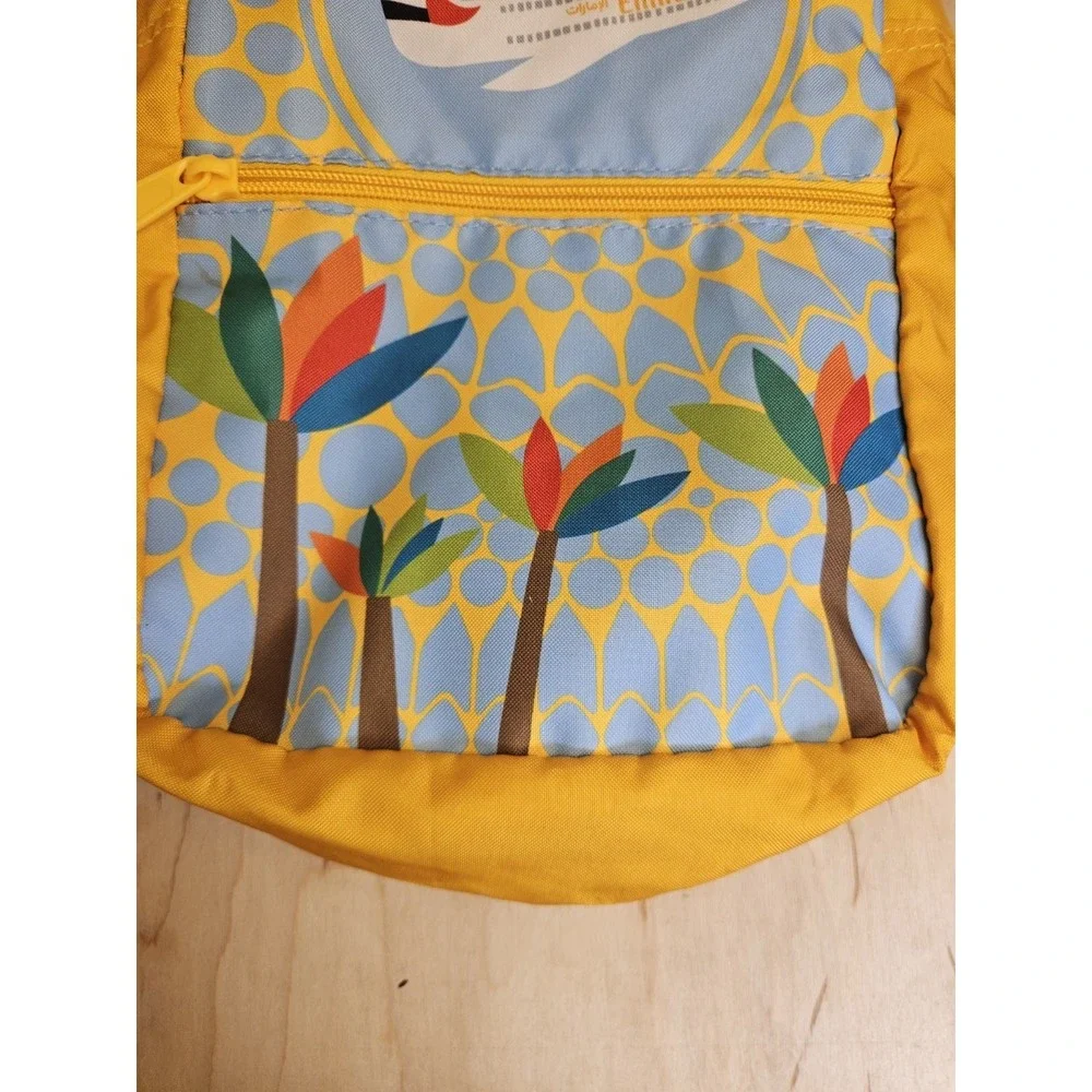 Emirates Airlines Expo 2020 Dubai Mini Kids Amenity Backpack Bag UAE Blue Yellow